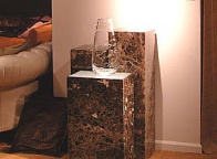 Мраморные пьедесталы.   30 x 30 x h 75, 90, 106