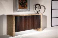 Верх и боковины камень. Двери рифленое дерево (венге, черное).