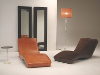 Зеркало с деревянной рамой.  195 х 60.